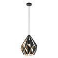 Eglo Carlton pendel Ø31 cm sort/guld 